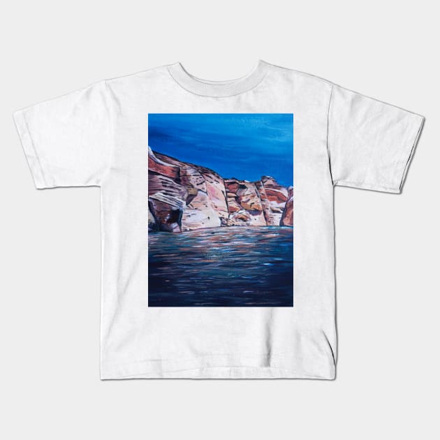 Red Rocks at Lake Powell Kids T-Shirt by monitdesign